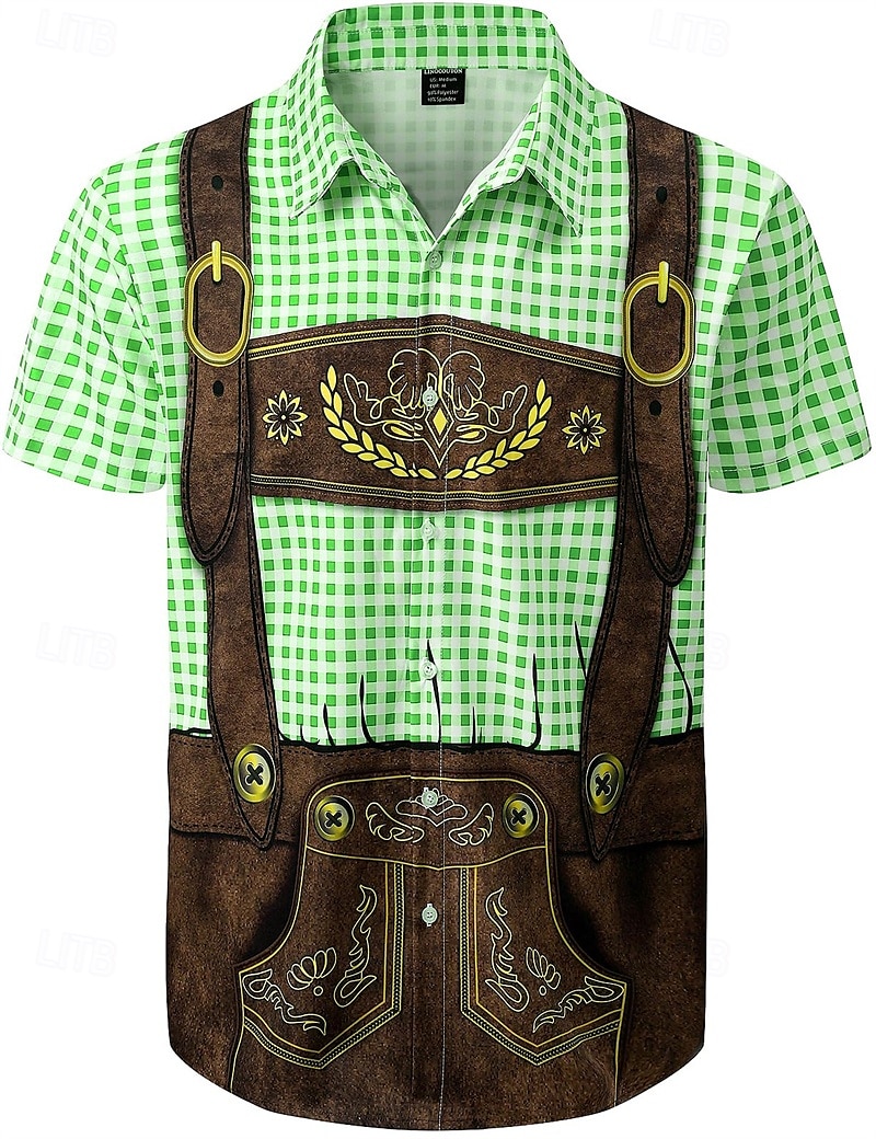 Camicie hawaiane Camicia Aloha bavarese Monaco Tedesco Alpino Grafico per Per uomo Adulti Stampa 3D  per Carnevale Birra Oktoberfest Spiaggia Vacanza Feste del 2026 a $23.99 –P11