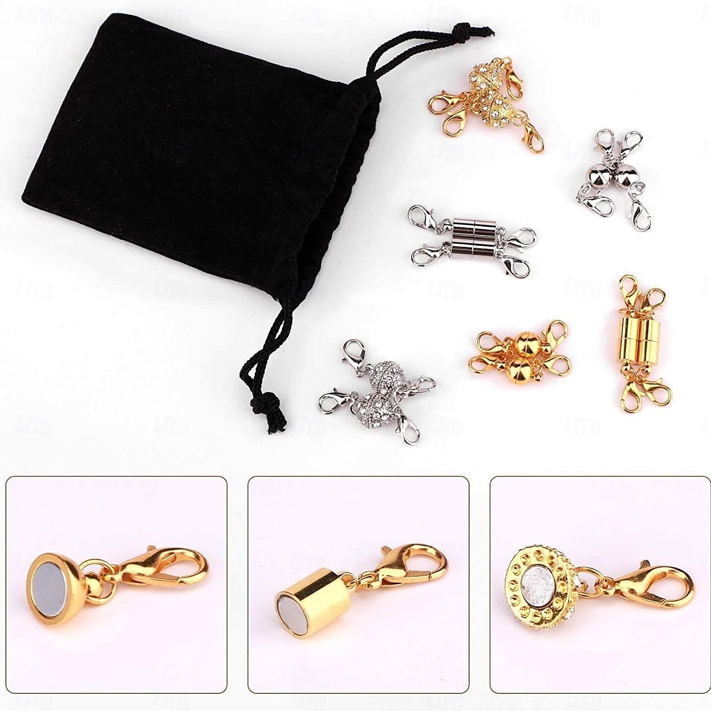12 Stück/Set magnetische Halskettenverschlüsse und Verschlüsse für Schmuck, starker, sicherer Schnappverschluss, einfach zu verwenden bei Arthritis, DIY-Reparatur, Armbandverlängerungsverbinder 2025 - $13.99 –P1