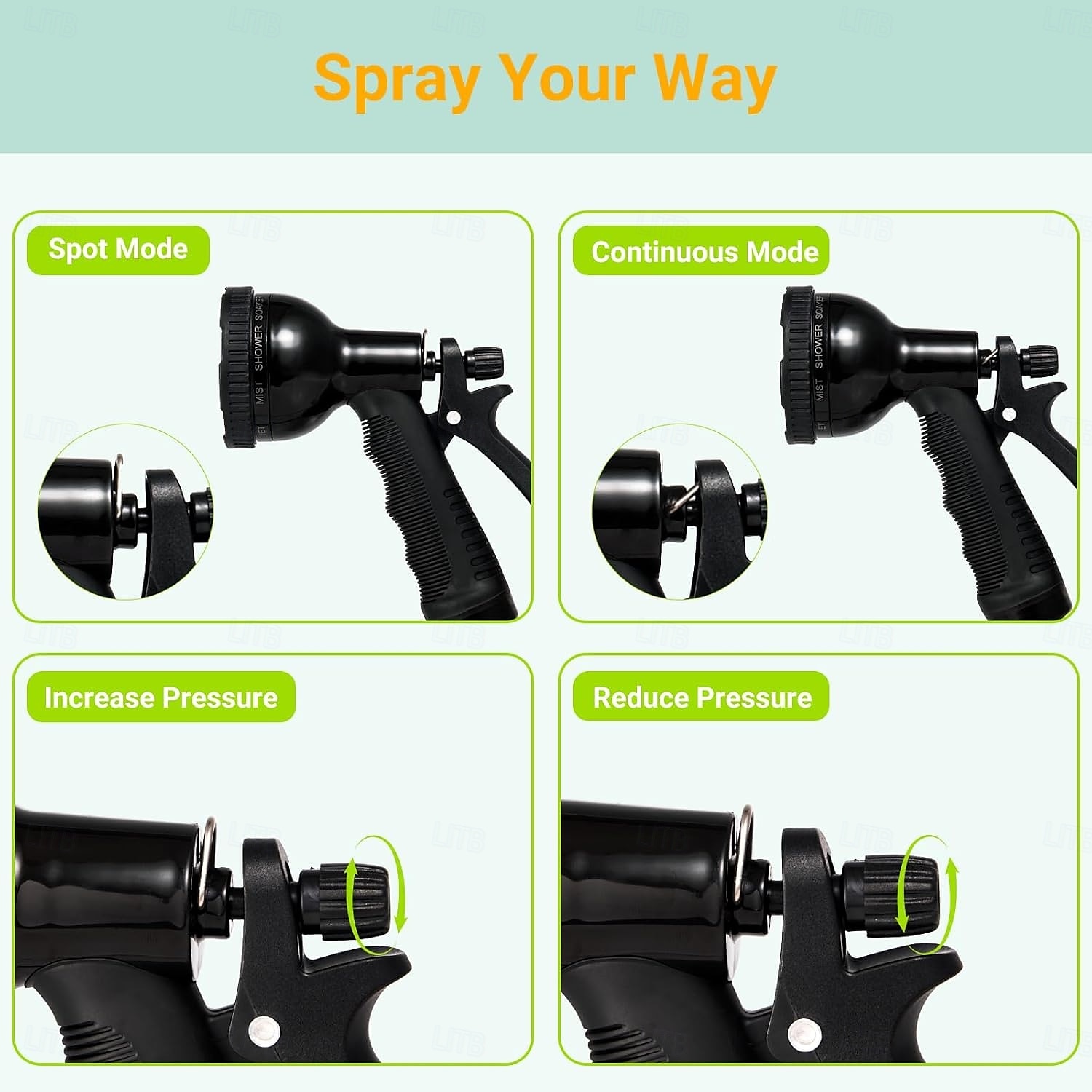 Douche de camping portable, 10 modes de pulvérisation, pulvérisateur à pression isolé, douche extérieure à eau chaude pour la randonnée, la plage, le lavage des animaux de 2026 ? $37.99 –P5