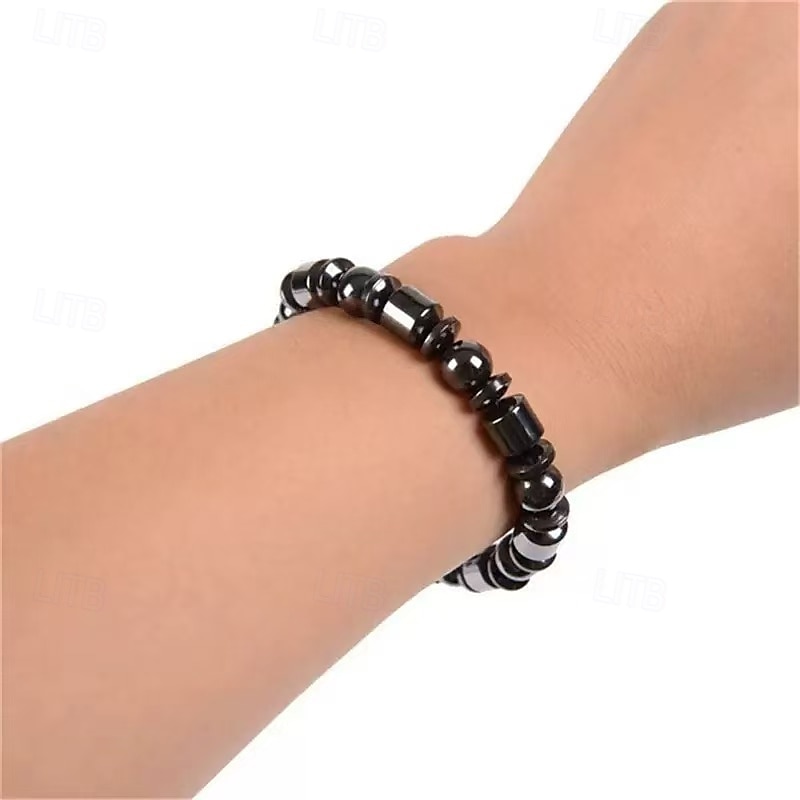 2pcs Magnetic Beaded Stretch Bracelets, Simple Black Magnetic Therapy Bracelets for Health, Weight Loss, Gift for Holidays and Special Occasions 2026 - $15.99 –P4