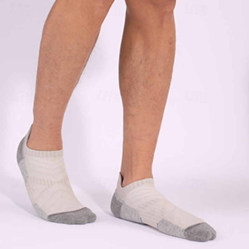 1 Par Hombre Mujer calcetines de lana merino Calcetines para correr Mantiene abrigado Transpirable Anti ampollas Grueso Al aire libre tobillo Retazos Lana Merina Azul marinero Negro Blanco para Esqu 2025 - $11.49 –P9