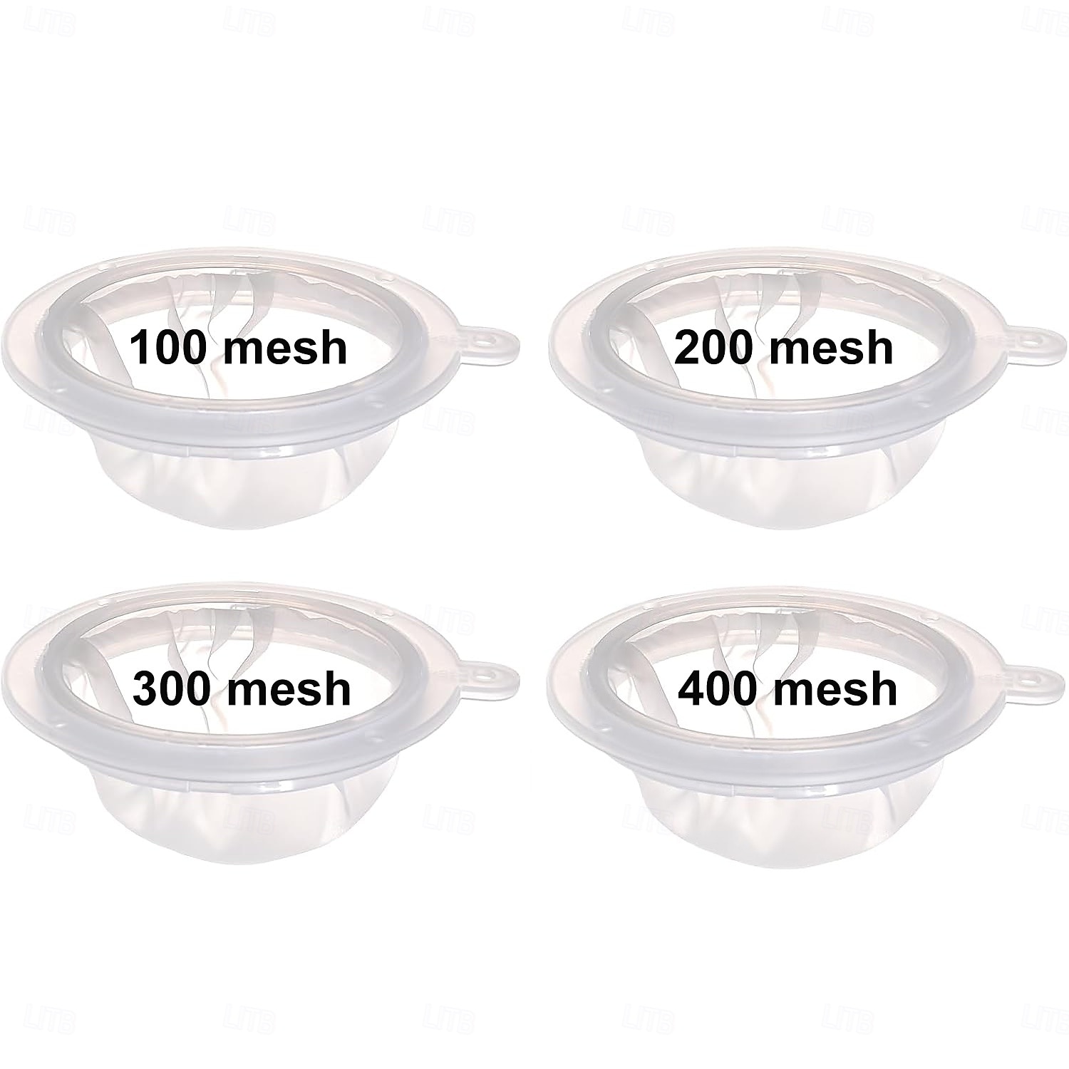 4 stuks 100 mesh/200 mesh/300 mesh/400 mesh herbruikbare nylon zeefzak voor melk, kaas, sap en koken fijne plastic zeef ideaal keukenvergietgereedschap 2025 - $16.99 –P1
