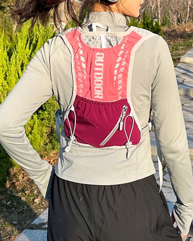 Hardloopvest Waterpakket Hydratatievest Armverwarmers waterdicht Sneldrogend Lichtgewicht Polyester voor marathonloop Wandelen Joggen 2025 - $20.99 –P12