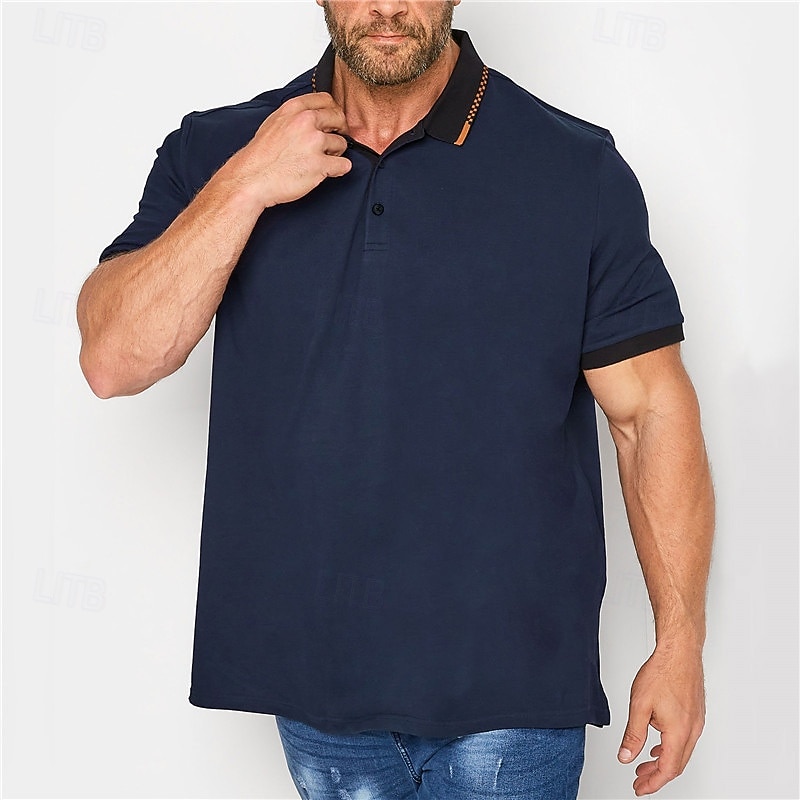 Men's Plus Size Polo Shirt Big and Tall Graphic Prints Turndown Print Short Sleeve Spring & Summer Sports Fashion Streetwear Designer Outdoor Street Tops 2026 - $20.99 –P2