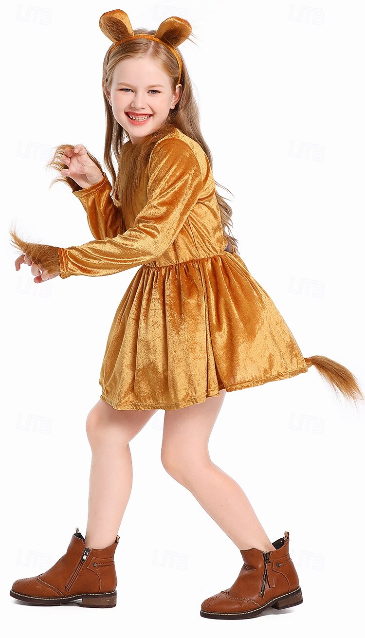 Carnival Costume 2026 Dress Costume Animal Lion Fairy Tail Cute Kid's Girls' Halloween Carnival Performance Educational Dress Up School Event Dress Up Dress Up 2026 - $38.99 –P7