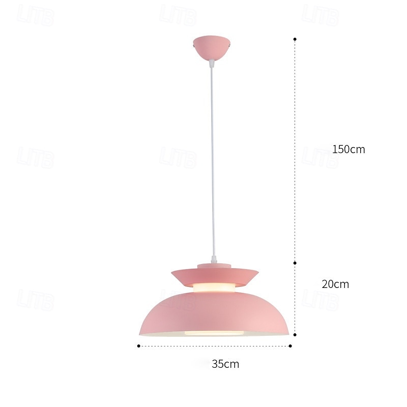 Domácí hliníkový lustr v americkém stylu, barevná závěsná lampa s jednou hlavou v moderních barvách, minimalistické severské svítidlo do kuchyně, ložnice, jídelny, restaurace 2025 - $199.99 –P5