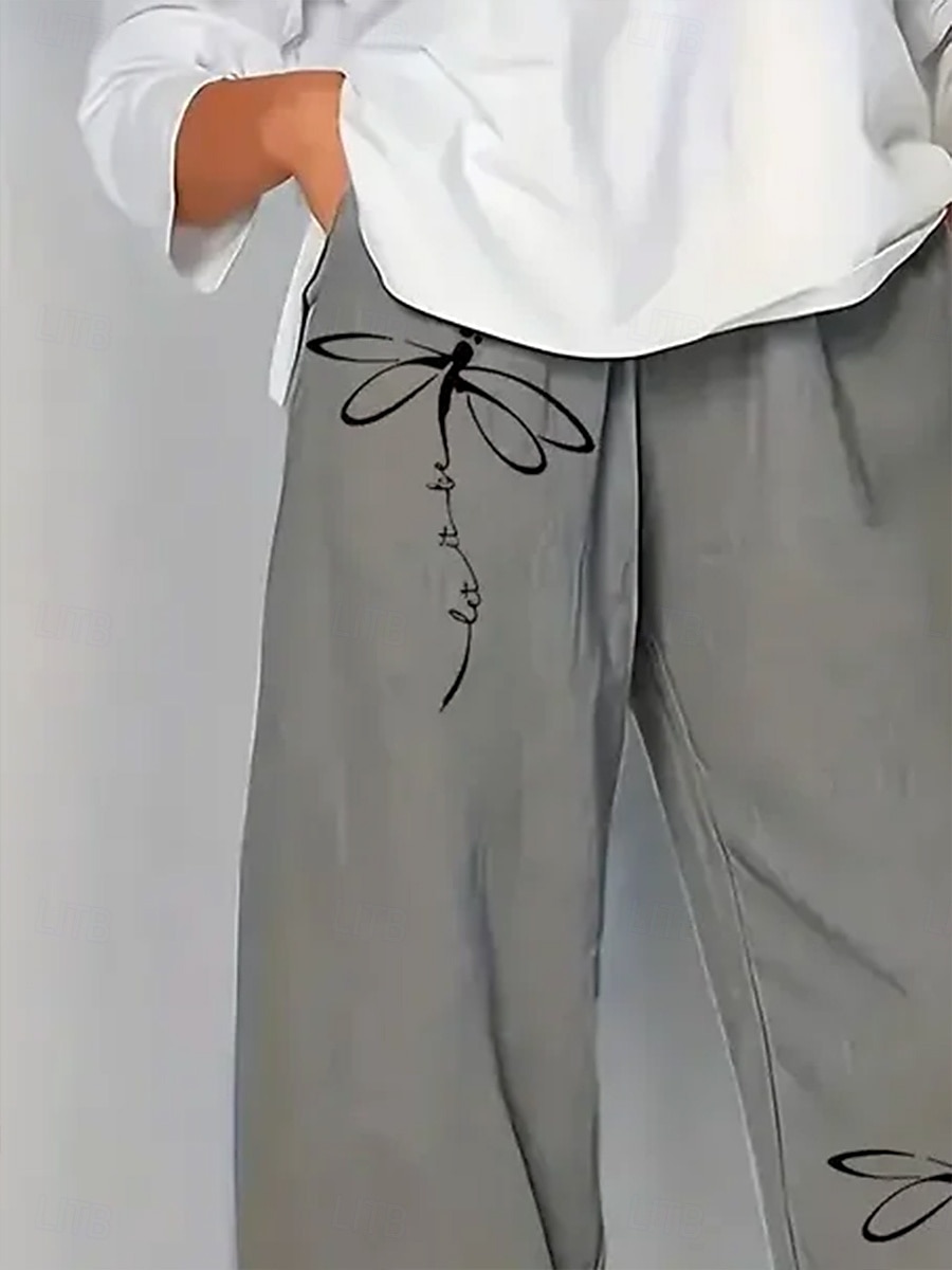 Per donna Chinos Pantaloni Larghi Vacanza Vintage Stile Etnico Lunghezza alla caviglia Vita Alta Grafico Coulisse Patchwork Ricamato Traspirante Micro-elastico Casuale Quotidiano Vacanza Bianco Cachi del 2026 a $24.99 –P2