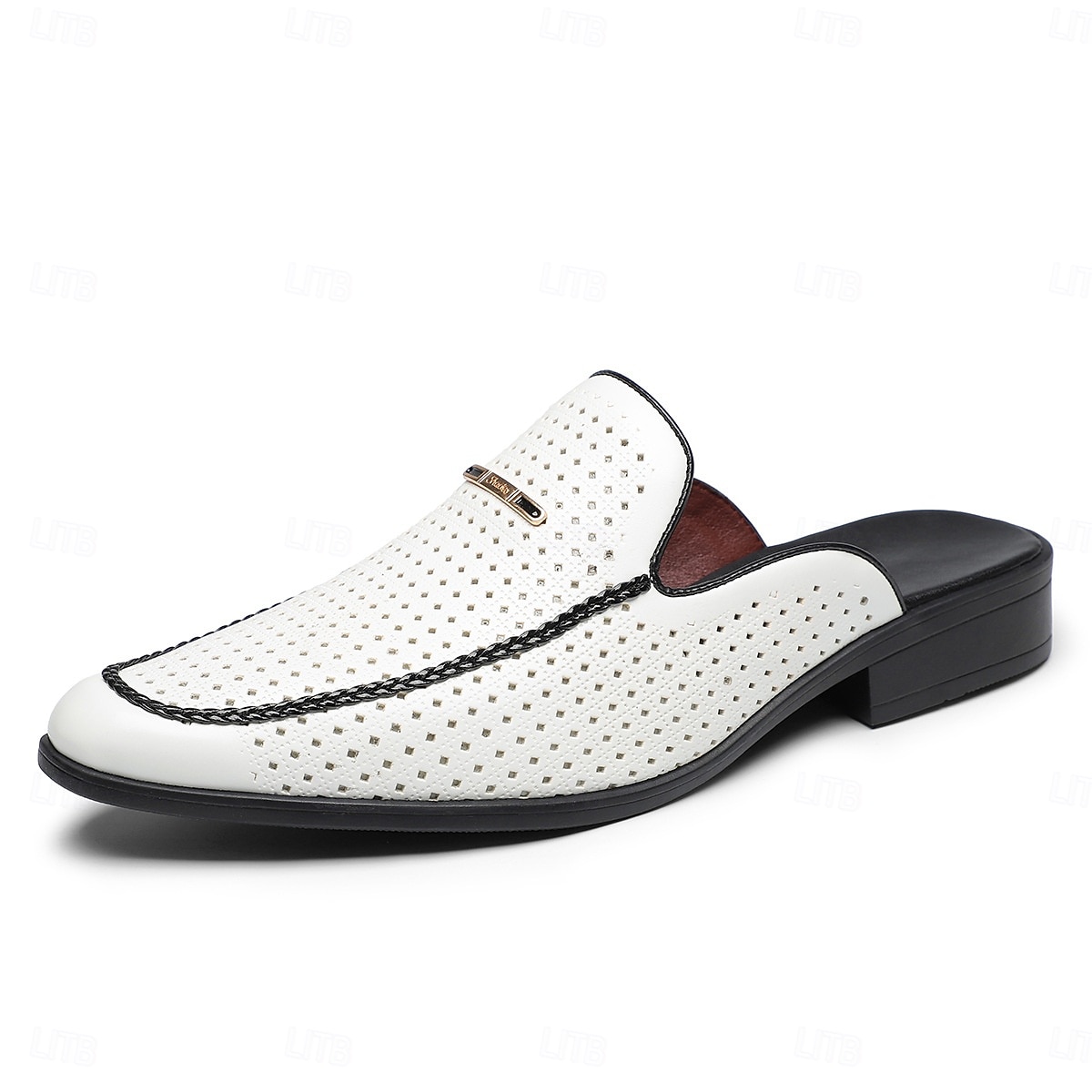gule perforerte slip-on loafers for menn – dristig farge med pustende design, lette og stilige for sommerutflukter, bilkjøring og uformelle kontorantrekk 2026 - $46.99 –P2