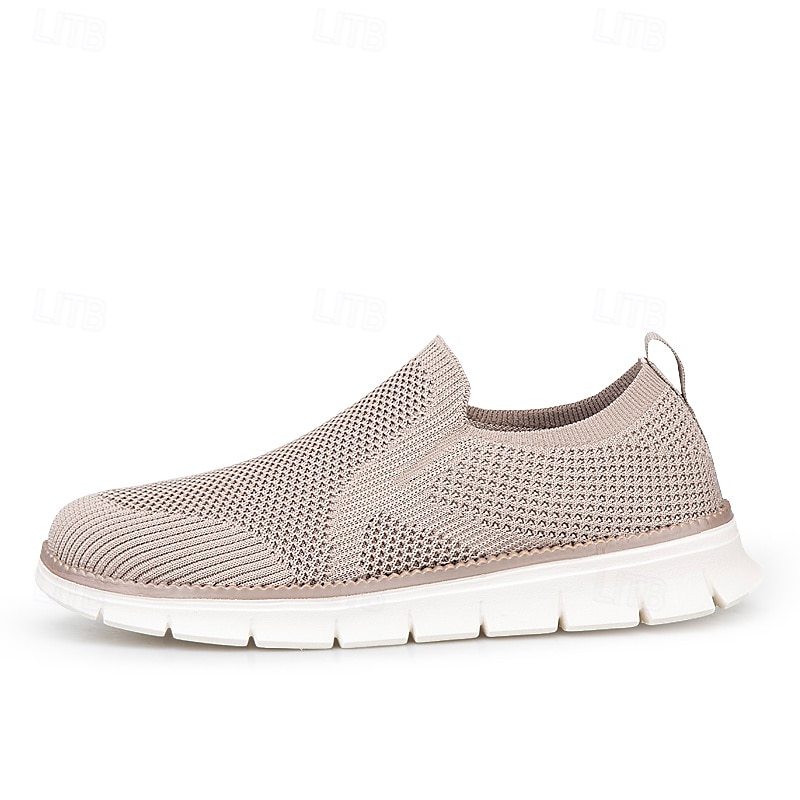scarpe slip-on da uomo in similpelle beige con inserti in mesh – scarpe comode, leggere e traspiranti per l'uso quotidiano, i viaggi e le attività rilassanti del fine settimana del 2025 a $32.99 –P2