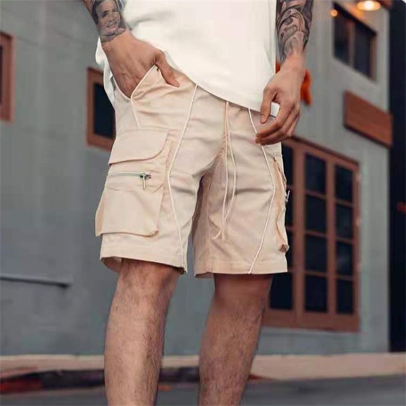 Per uomo Pantaloncini cargo Shorts Pantaloncini Estivi Coulisse Elastico in vita Multi-tasche Patchwork Comodità Indossabile Lunghezza al ginocchio All'aperto Sport Quotidiano Moda Casual Nero Bianco del 2025 a $21.99 –P7