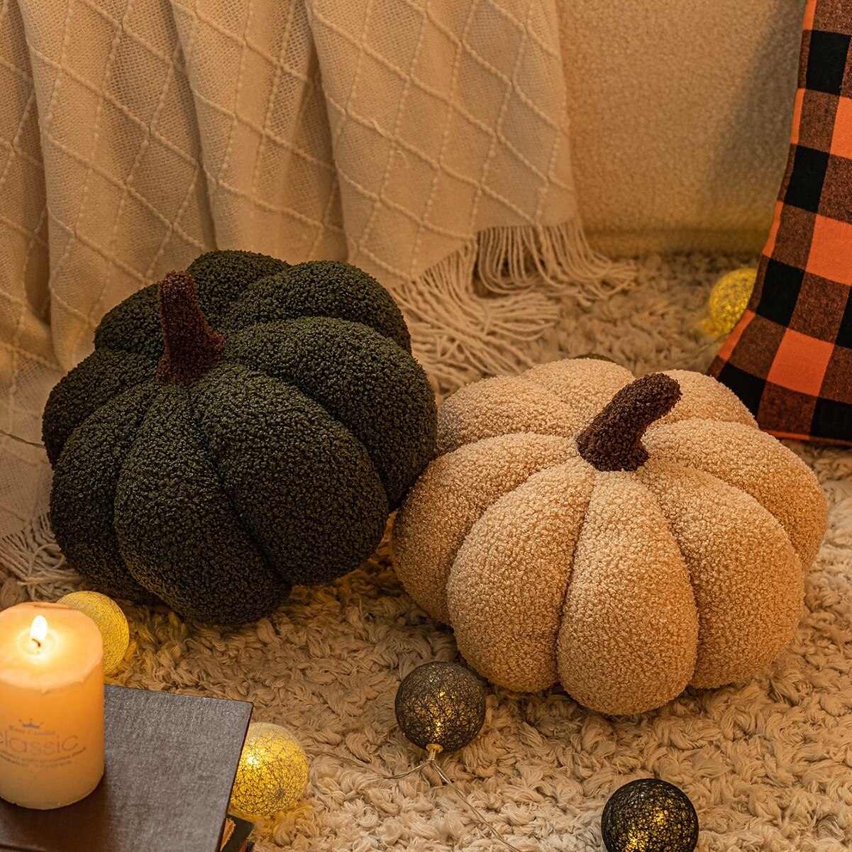 povlak na polštář s dýní na Halloween - slavnostní povlak na polštář na pohovku do obývacího pokoje, dekorace pro sváteční atmosféru, povlak na polštář s dýňovou tématikou 2025 - $12.99 –P5