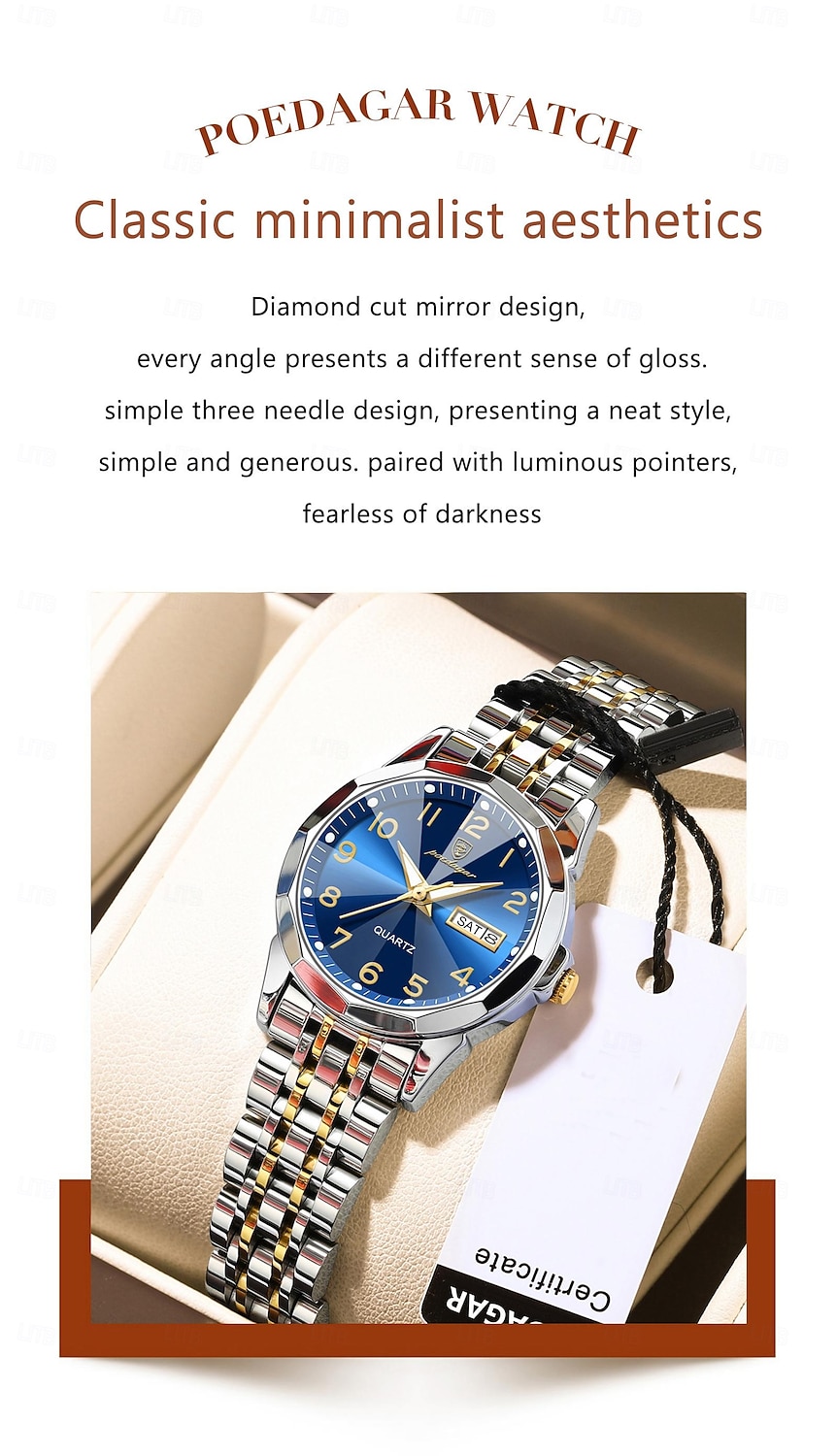 Luxury Ladies Wristwatch Waterproof Luminous Date Week Mother's Day Gift for Women Quartz Watch Stainless Steel 2026 - $36.99 –P2