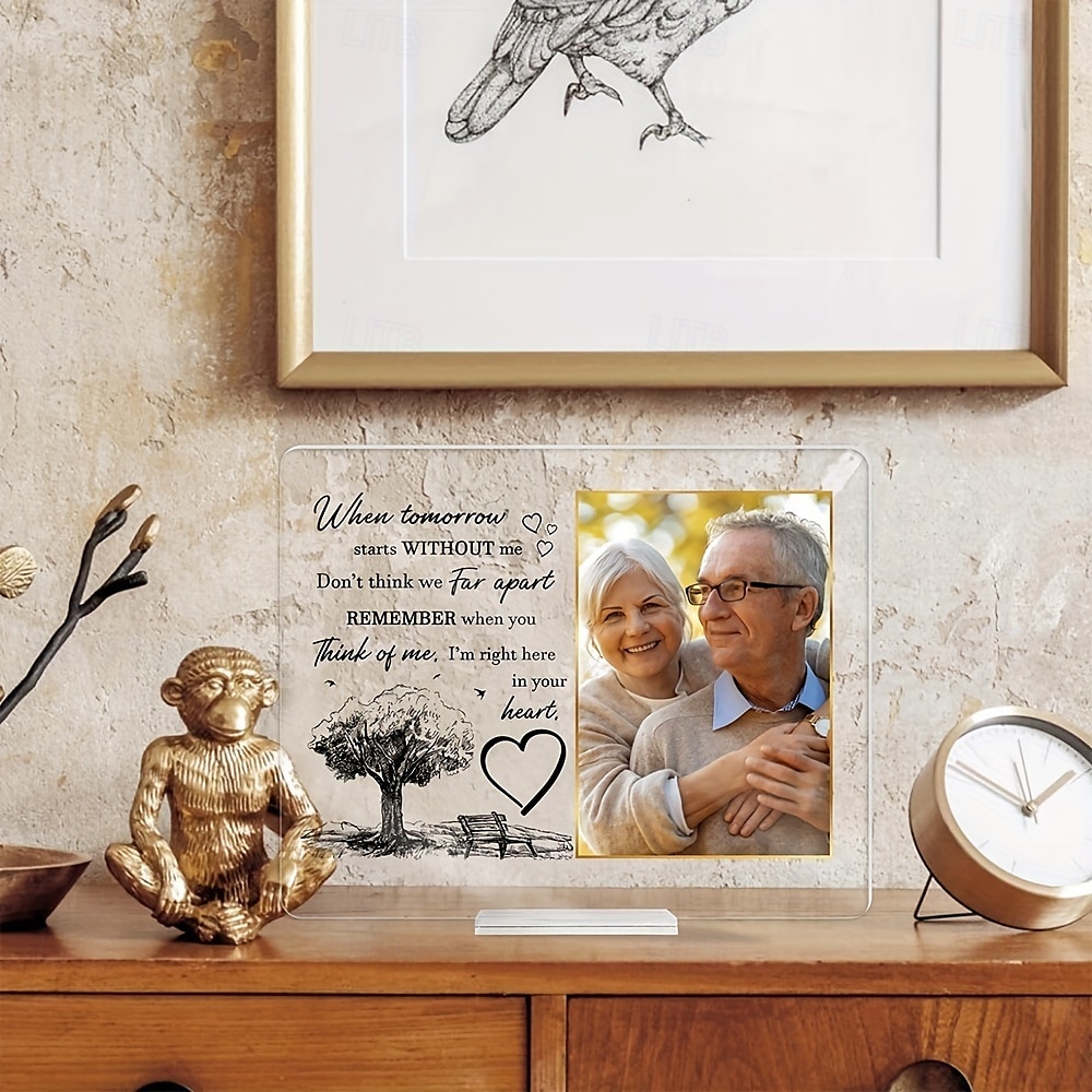 Personalized Memorial Photo Plaque with Base,Custom Acrylic Sympathy Gifts Missing You Photo Frames Plaque I'm Always With You Picture Frame 2025 - $23.99 –P5