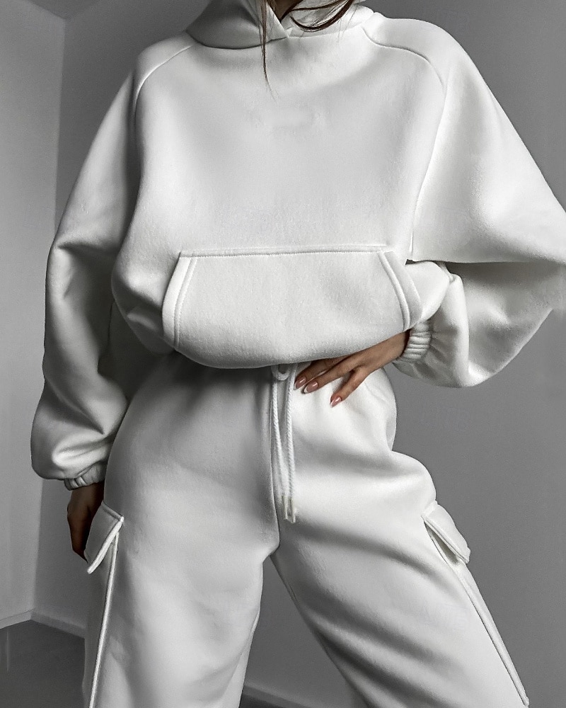 Mujer Tracksuit Pantalones Deportivo Pantalones de chándal Encaje Bolsillo Color sólido Trajes de Yoga Otoño Magenta Negro Gimnasio Ropa Deportiva Corriendo Mantiene abrigado Resistente al Viento 2025 - $35.99 –P13