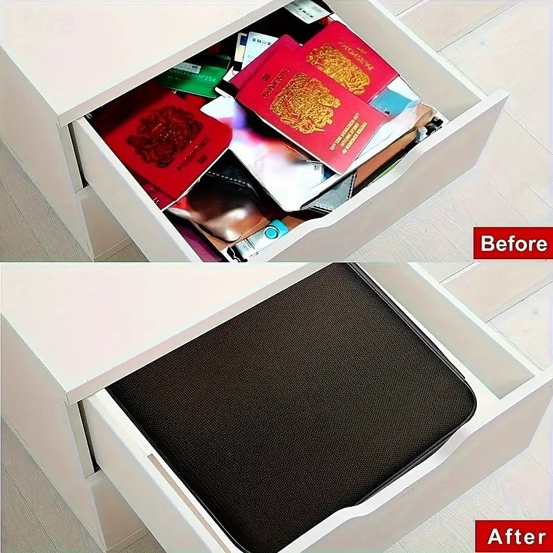 Scatola portadocumenti e portacertificati portatile per laptop, 1 pezzo di borsa portaoggetti dal design unico con lucchetto a combinazione, organizer per file di grande capacità a 3 strati, leggero, del 2025 a $17.99 –P2