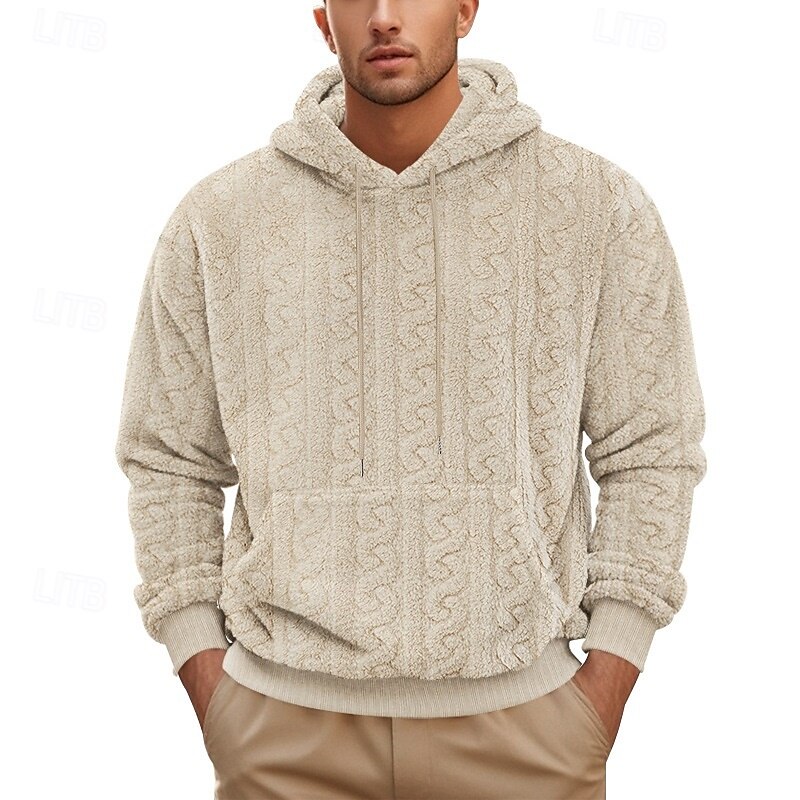 Homens Moletom com zíper Moletom Moletom Zip Moletom de lã Adamascado Preto Azul Marron Cinzento Com Capuz Tecido Textura Desportos e Ar livre Casual Diário Roupa de rua Legal Designer Outono de 2025 por $25.99 –P5