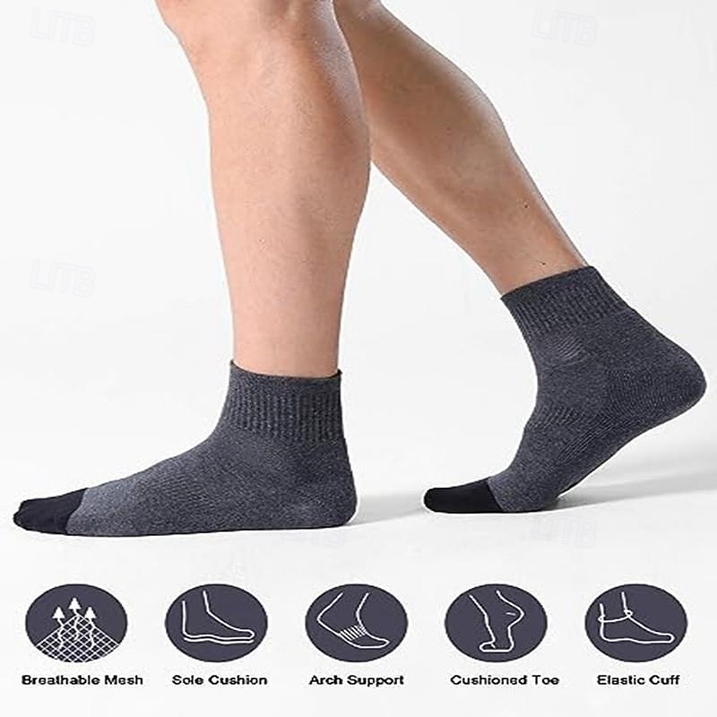 בגדי ריקוד גברים 6 זוגות רב חבילות גרביים גרביים לריצה גרביים ליומיום שחור+לבן+אפור שחור צבע קולור בלוק חופשה ספורט וחוץ יומי בסיסי בינוני אביב סתיו אופנתי יום יומי 2026 - $6.99 –P6