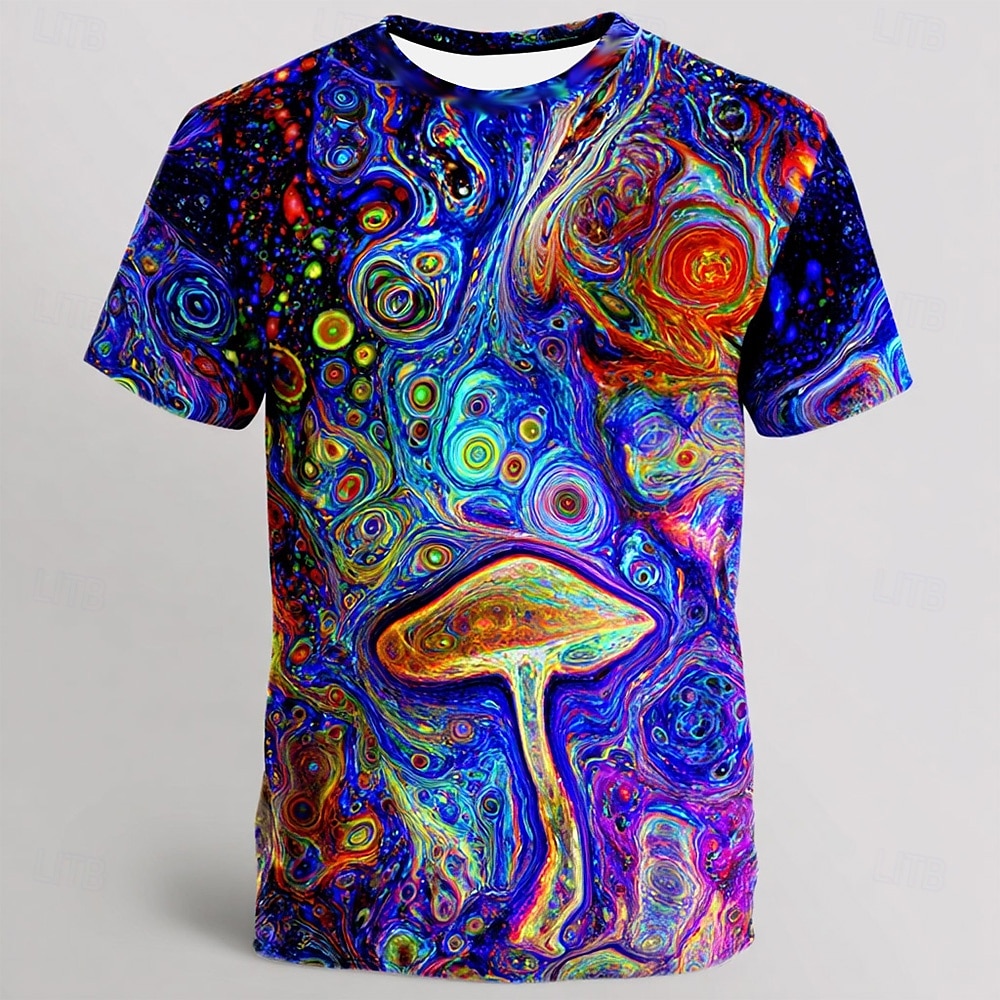 Bărbați 3D Print #D Tricou Manșon scurt Tricou Tipărire 3D Stil Nautic Cămașă Exagerat Designer Artistic Petrecere Stradă Casual Mov Intens Mov Deschis Mov Vară Primăvară Toate Sezoanele Îmbrăcăminte 2025 - $17.99 –P1