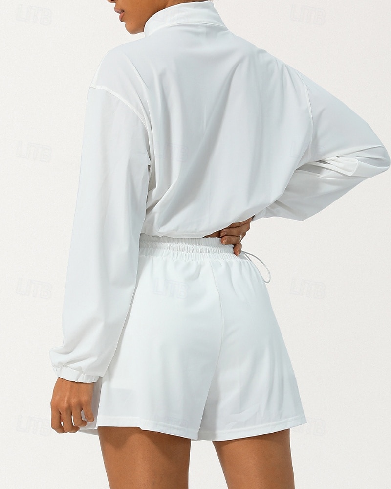 Mulheres Moletom com capuz Jaqueta de Trilha Jaqueta esportiva Ao ar livre Proteção Solar Respirável Secagem Rápida Roupas de caminhada Roupas de caminhada Outono Jaqueta Tênis Golfe Corrida Côr de 2025 por $28.99 –P12