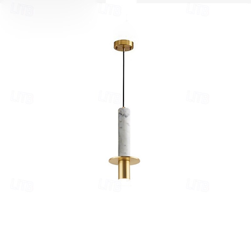 modern led-pendellampa nordisk lång rörhängande lampa marmorkrona minimalistisk kreativ taklampa konstdekor belysningsarmatur för matsal köksö 2026 - $205.99 –P7