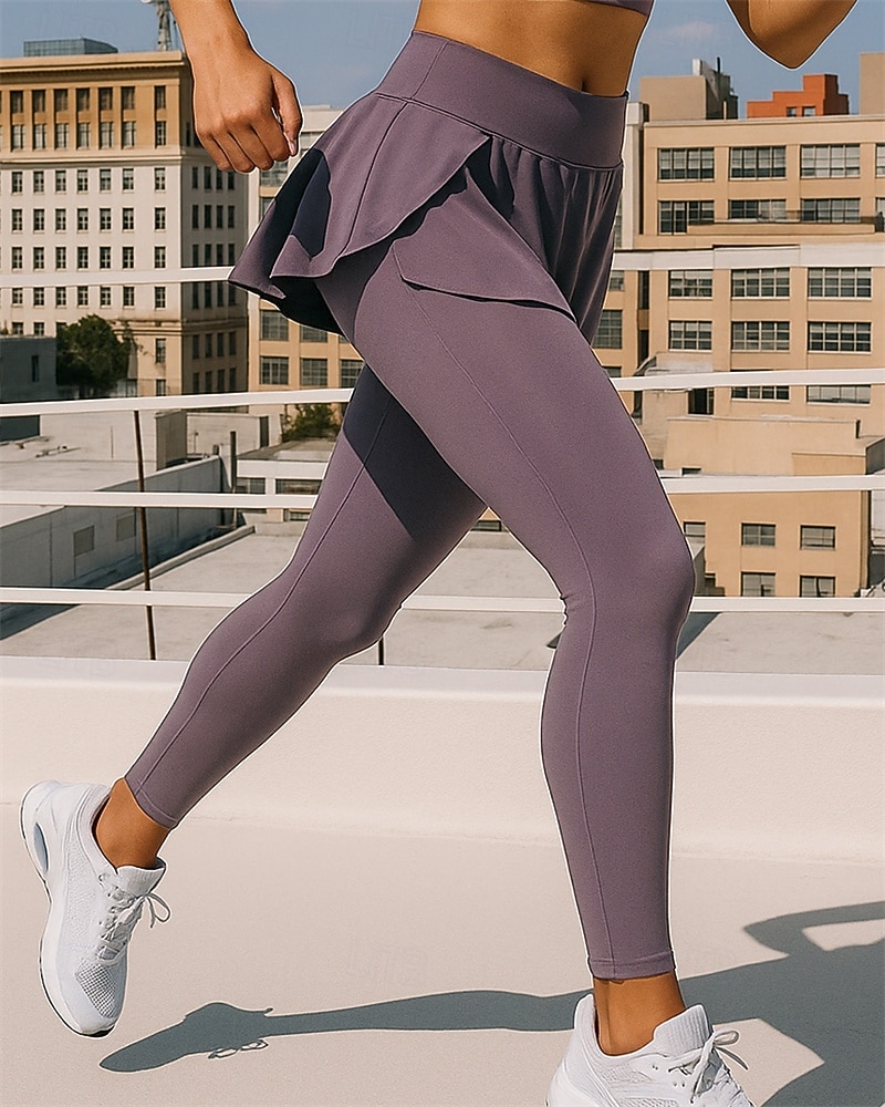 Damskie Spodnie do biegania Spódnica do biegania z rajstopami Elastyczny pas Wysoka talia Spodnie Sport i turystyka Codzienny Lekki Oddychający Bransoletka tenisowa Golf Bieganie Regularny Odzie 2025 - $22.99 –P3