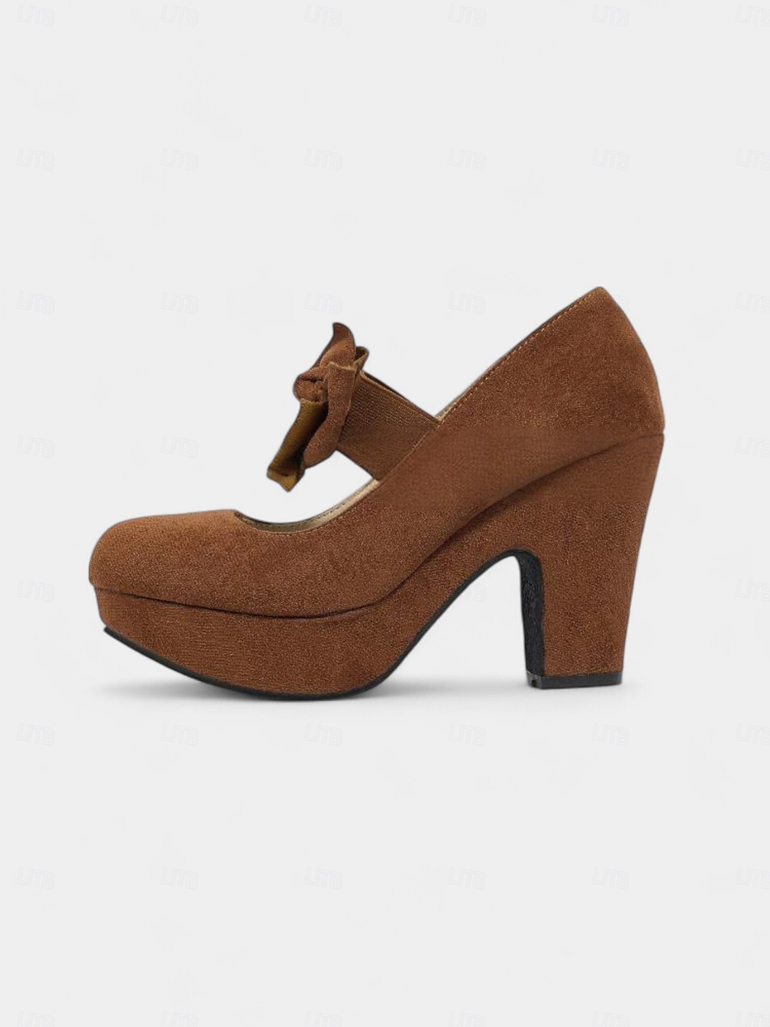 Escarpins Mary Jane bordeaux à plateforme et nœuds pour femme – Chaussures rétro à talons hauts épais des années 1950 pour fêtes, cosplay et tenues d'inspiration vintage de 2025 ? $46.99 –P8