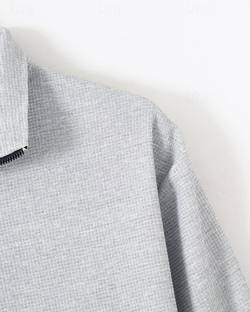 Per uomo Tuta da Ginnastica Pantaloni da Tuta Pista superiore Tasca con cerniera Tinta unita Completo Abbigliamento Autunno Nero Bianco Palestra Athleisure Corsa Antivento Manica Lunga Sport del 2026 a $44.99 –P11