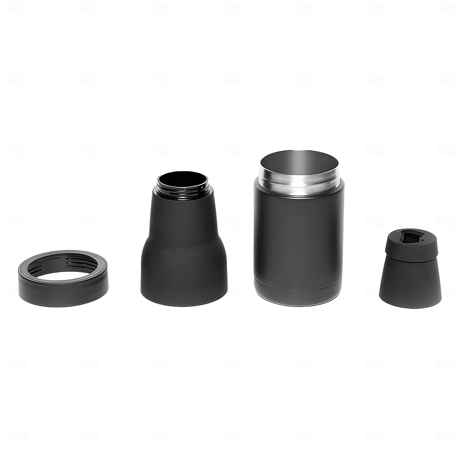 ψυγείο μπουκαλιών και κουτιών μπύρας, θήκη μπύρας από ανοξείδωτο ατσάλι με μόνωση κενού με ανοιχτήρι, ταιριάζει σε λεπτά κουτιά και μπουκάλια, ψυγείο ποτών με διπλό τοίχωμα για άνδρες, μαύρο μεσάνυχτα 2025 - $20.99 –P5