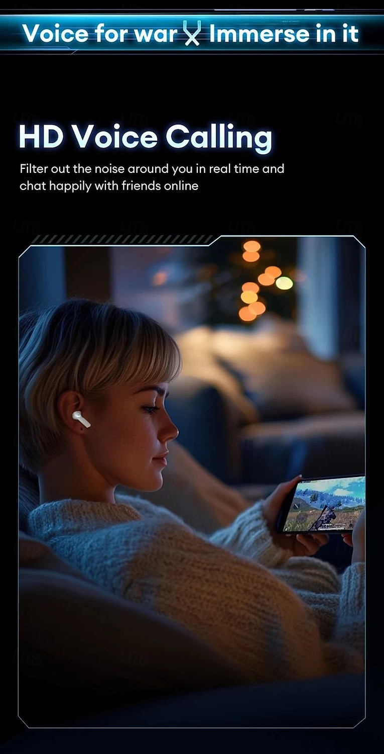 Lenovo XT53 Wireless Upgrade Bluetooth 5.4 Earphones Ultra Long Endurance Low Latency Gaming Headset LED Digital Display Earbuds 2025 - $28.99 –P6