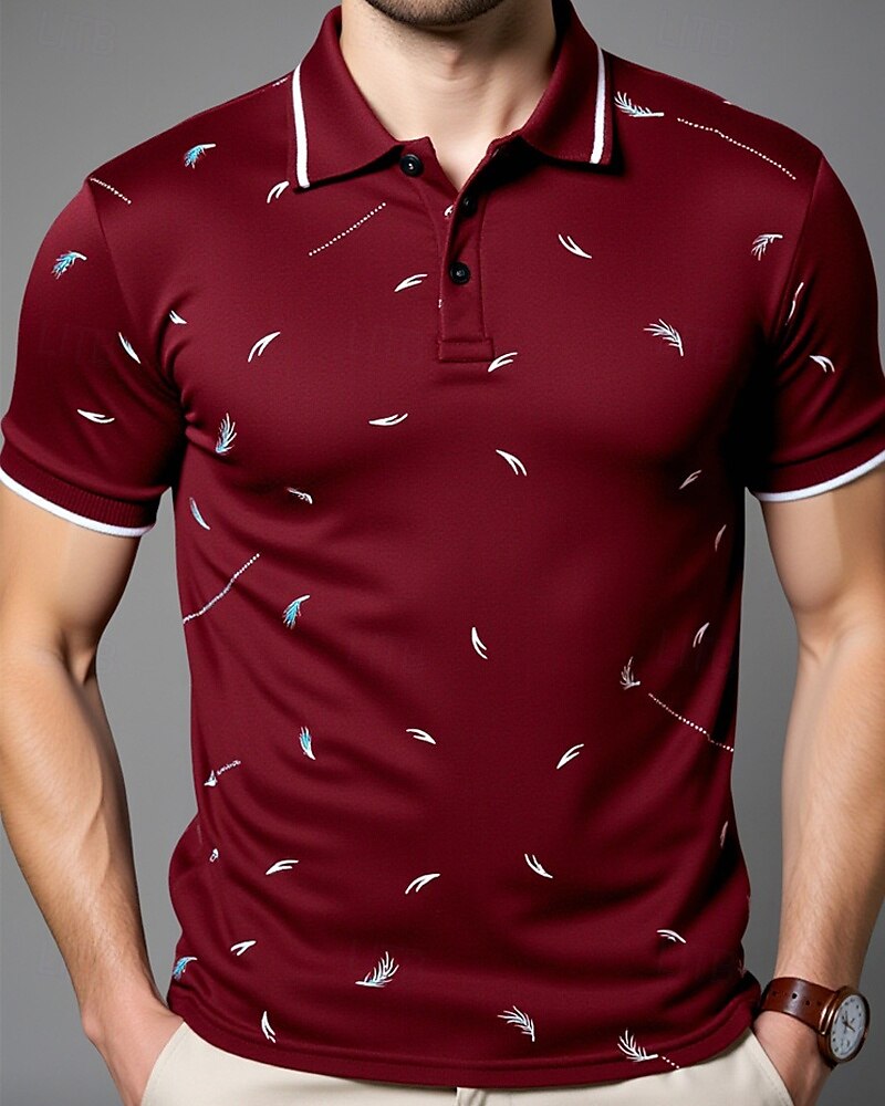 Férfi Tollak Pólóingek Golfing Rövid ujjú Pólóingek Hajtóka Üzleti alkalmi Szabadtéri Hétköznapi viselet Zseb Tavasz Fekete Bor Sötétkék 2025 - $22.99 –P3