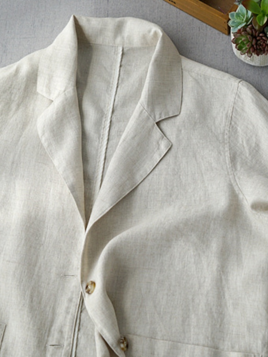 Femmes Blazer Confortable Respirant Avec Poches Boutons Occasionnel Uni Bureau Rue Occasionnel Tenue quotidienne Simple Boutonnage Régulier Col Rabattu Coupe Ample manche longue Vêtements d'extérieur de 2025 ? $30.99 –P9