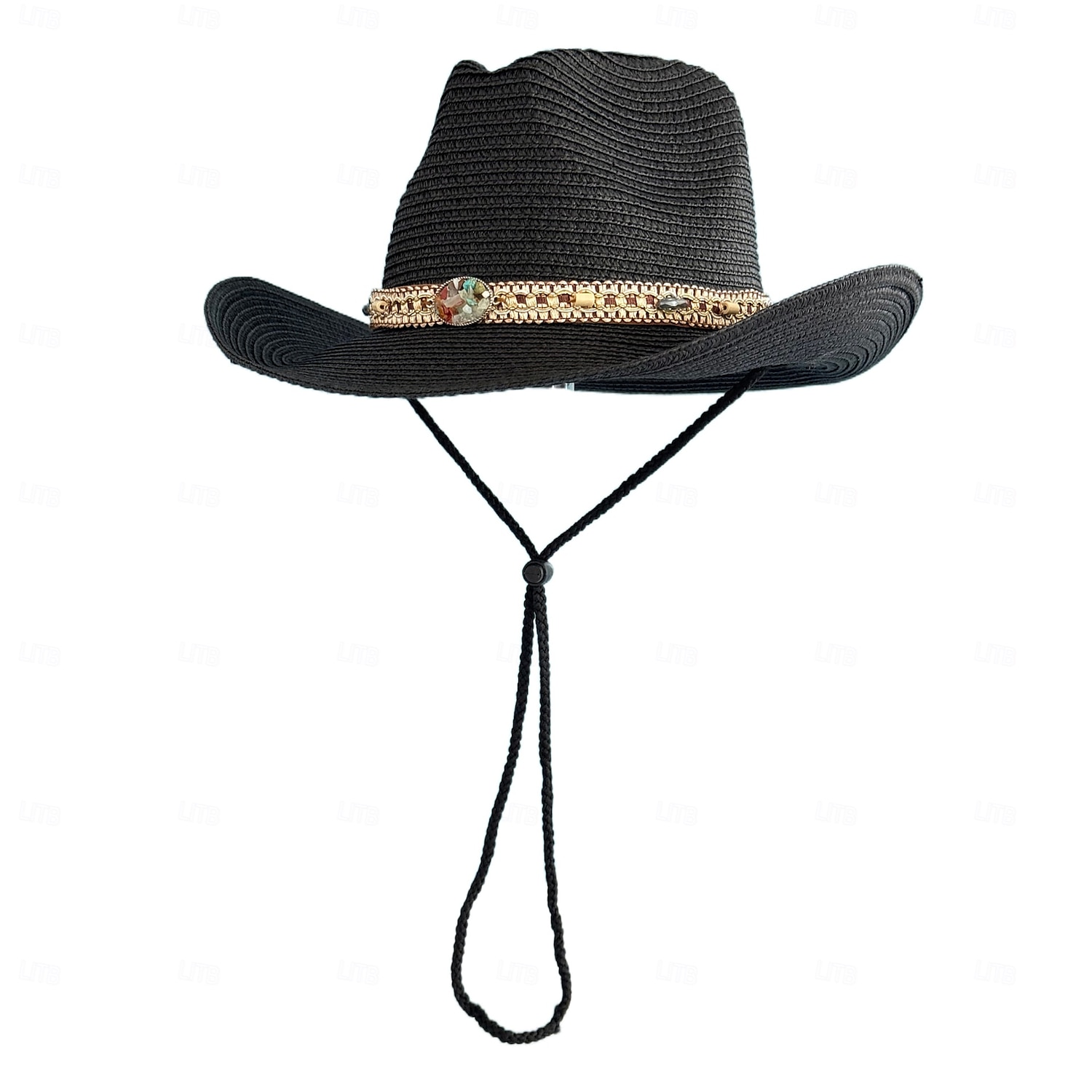 retró divatos cowboy kalapok retró divatos nagy ereszű, ívelt szélű, kemény szalma western cowboy kalapok utazáshoz mindenféle strandkalap férfiaknak és nőknek 2025 - $16.99 –P5