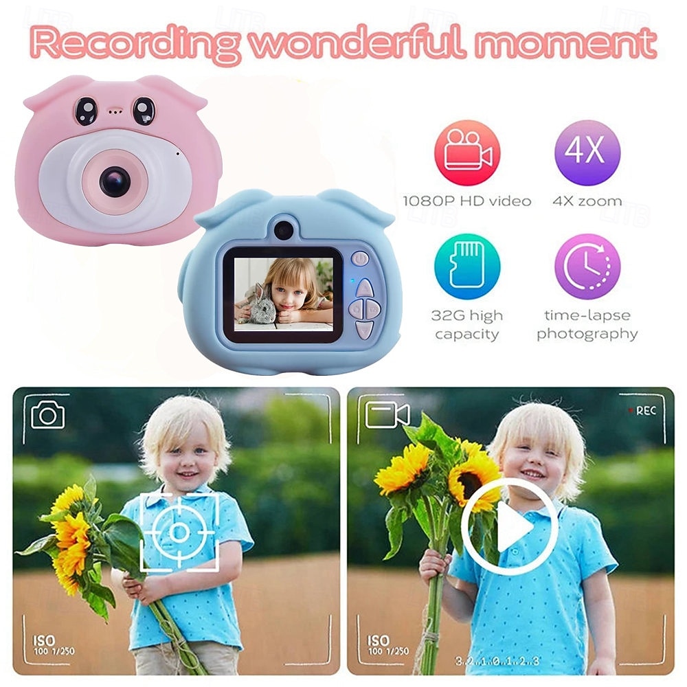 2025年 1個のポータブル高解像度1080pインスタント写真子供用カメラ。ビデオ録画と複数の写真撮影モード。誕生日プレゼントとしてゲームが組み込まれた子供用カメラ。  コレクション – $25.99 –P7