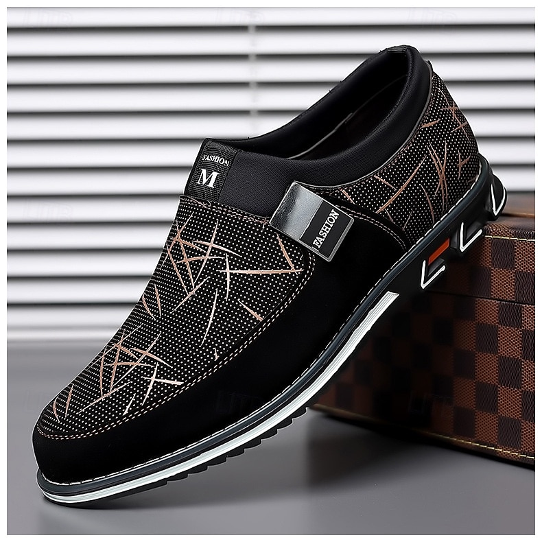 Men's Black Mesh Slip-On Casual Shoes with Star Pattern – Lightweight Streetwear Shoes for Travel, Urban Walks & Weekend Outings 2025 - $26.99 –P1
