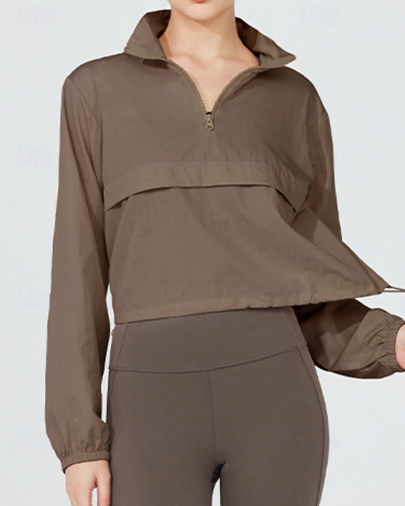 Mulheres Jaqueta de Corrida Capa de Chuva Bolso Com Zíper Leve Manga Longa Blusas Outono Prova-de-Água A Prova de Vento Secagem Rápida Umidade do pavio Pilates Corrida Ioga Roupa de esporte Roupas de 2025 por $27.99 –P8