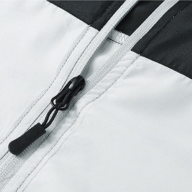 Unisex Running Jacket  Windbreaker Outdoor Jacket Pocket Full Zip Long Sleeve Outerwear Athletic Sun Protection Breathable Quick Dry Lightweight Tennis Golf Running Sportswear Activewear Color Block 2025 - $25.99 –P7