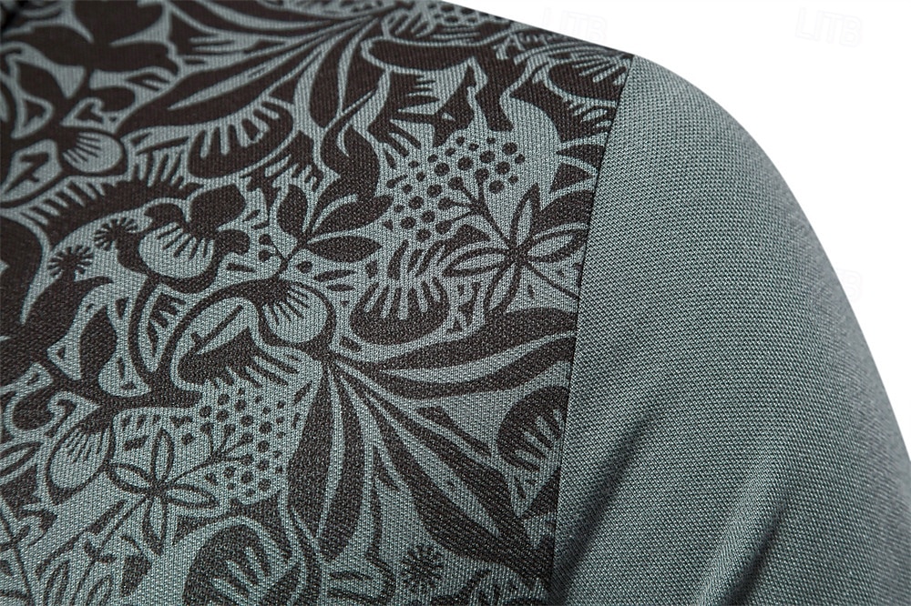Herren Männlich Blumen Blumenmuster Polo Strick-Polopullover Kurzarm Umlegekragen Polokragen Modern Formell Arbeit Sport & Outdoor Knöpfe Drucken Frühling Rubinrot Weiß Hellblau 2025 - $22.99 –P14