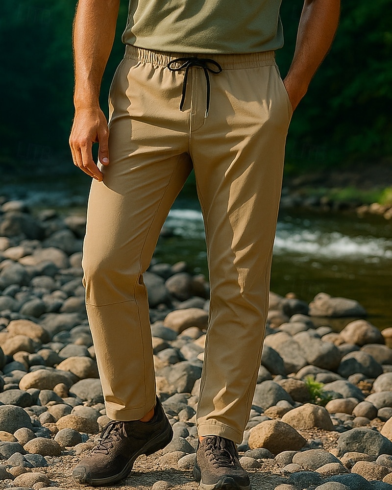 Herren Wanderhosen Außen Normale Passform Wasserdicht Winddicht Schnelltrocknend Leicht Hosen Elastischer Bund Dunkelgrau Schwarz Camping / Wandern Golfspiel Laufen M L XL XXL XXXL 2025 - $28.99 –P2
