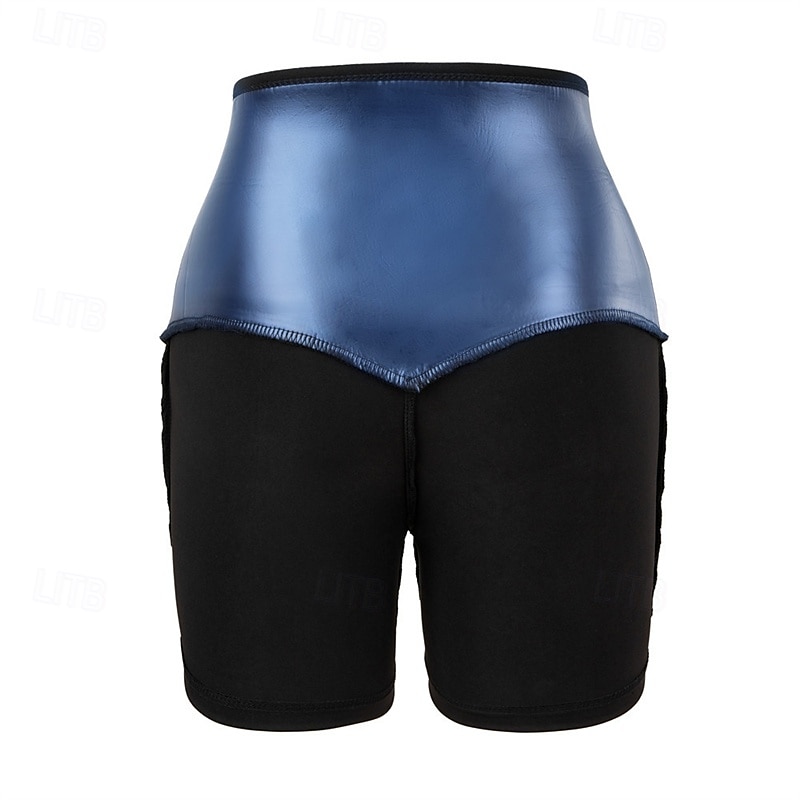 Dam Shorts Damasker Streetwear Ledigt Kort Hög midja Slät Elastisk midja Mateial som andas Elastisk Semester Gata Dagliga kläder Silver Blå Sommar Normal 2025 - $12.99 –P4