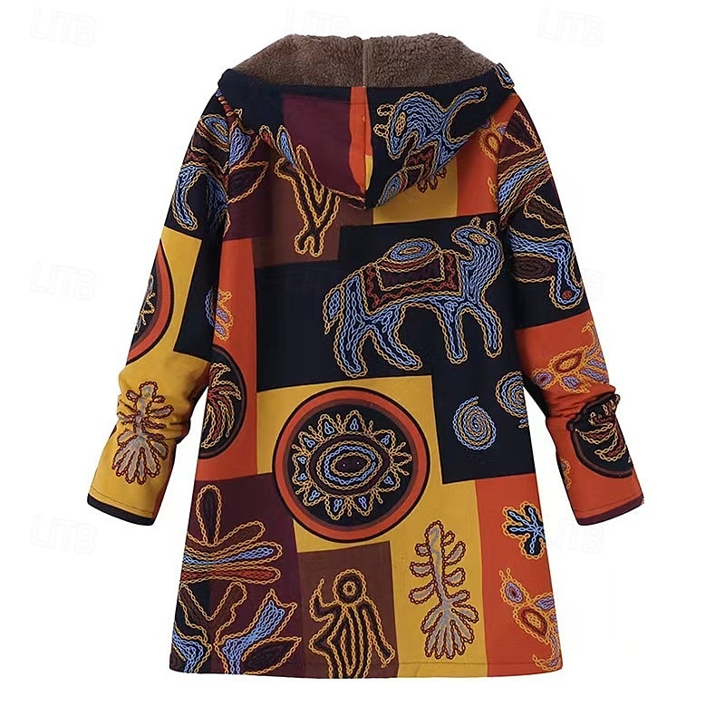 Per donna Giacca in Pile Cappotto Giacca con Cappuccio Caldo Confortevole Cerniera Tasca Vintage Moda Casual Animale Uscire Weekend Cerniera Regolare Con Cappuccio Vestibilità regolare Manica Lunga del 2025 a $29.99 –P1