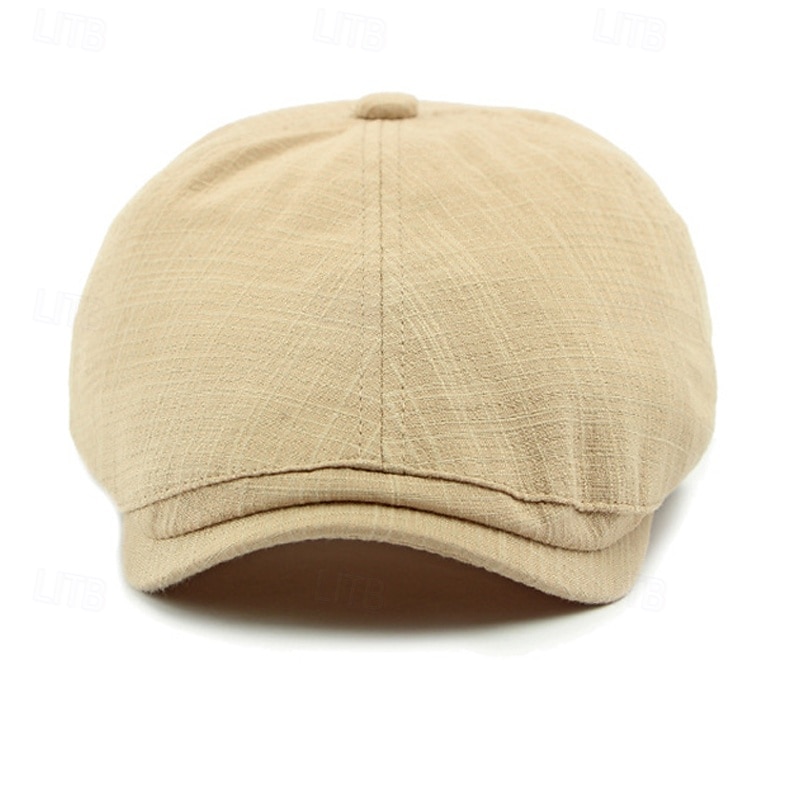 Pánské PLacatá čepice Klobouk Ascot Novinářský klobouk Černá Světle zelená Polyester Módní Na běžné nošení ulice Denní Pléd Nastavitelná Proti sluci Prodyšné 2026 - $14.99 –P9