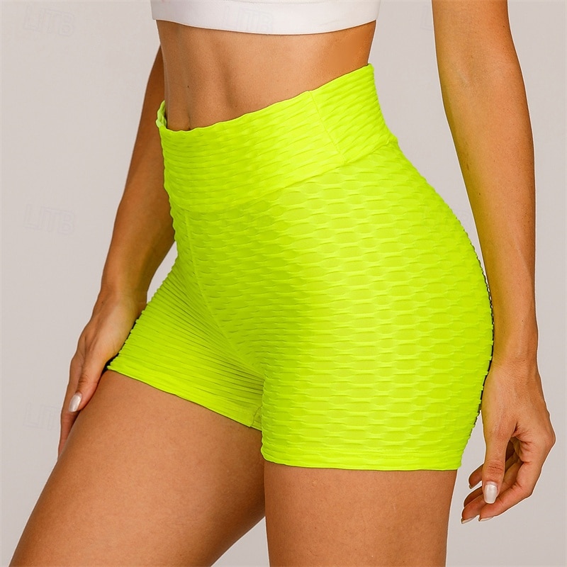 Per donna Shorts Leggings Streetwear Casual Corto Vita Alta Semplice Elastico in vita Jacquard Traspirabilità Elasticizzato Vacanza Streetwear Abbigliamento quotidiano Nero Bianco Giallo Rosso Estate del 2025 a $11.99 –P18