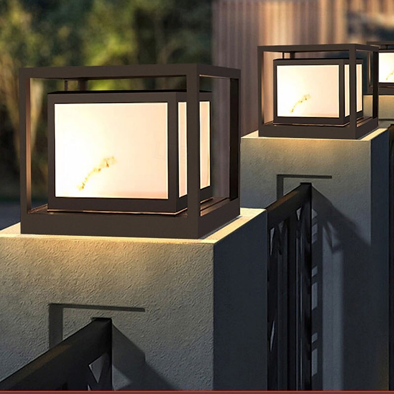 Buitenpaalverlichting armatuur moderne tuin entree buiten zuilverlichting metalen behuizing patio pilaarverlichting 110-240v 20w 2025 - $272.09 –P3