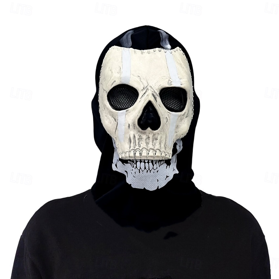 Halloweenská vojenská taktická maska lebky pro dospělé, realistické strašidelné kostýmy, latexová maska na obličej, vojenská taktická maska lebky na halloweenskou párty 2025 - $27.99 –P1