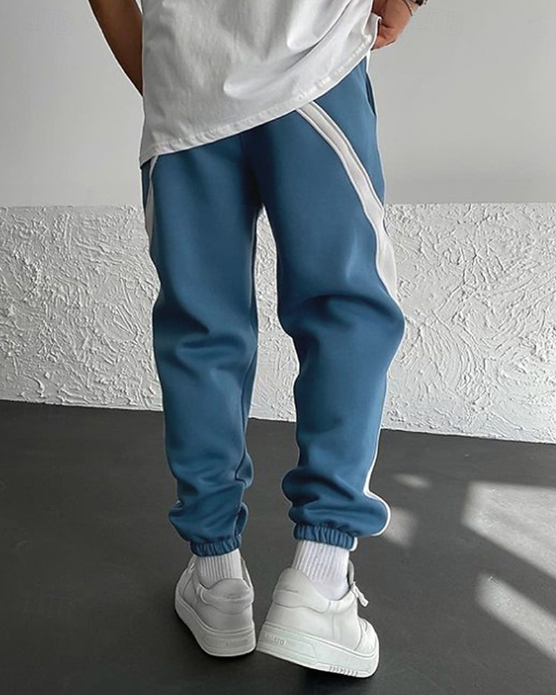 Men's Sweatpants Joggers Athletic Pants Trousers Drawstring Pocket Elastic Waist Color Block Comfort Daily Sports Outdoor Fashion Casual Blue Black / Red Micro-elastic 2026 - $25.99 –P14