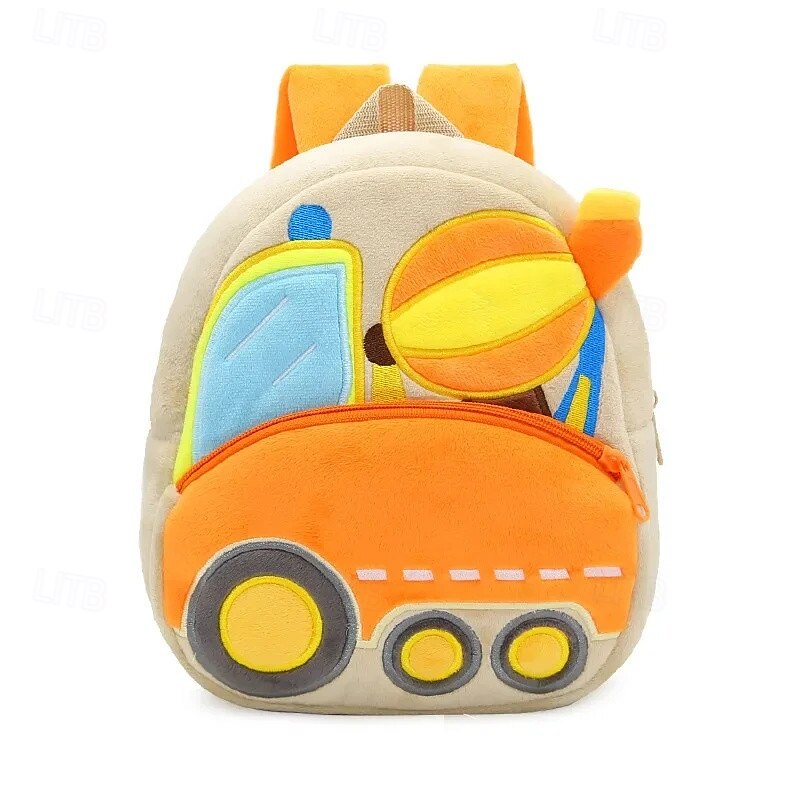 kreskówka 3d koparka traktor 2-4 lata plecak dla malucha inżynieria pojazdy plecak dzieci przedszkole tornister dziecko 2025 - $20.99 –P4
