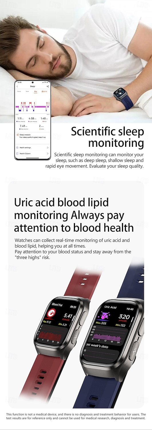 Воздушный насос Тип подушки точное измерение артериального давления ЭКГ электрокардиограмма мониторинг температуры шагомер Совместимость Bluetooth вызов с Android iOS Для женщин мужчин Долгий режим 2026 - $153.99 –P10