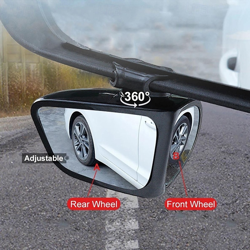 2pcs 360 Rotatable Oval Blind Spot Mirrors  Ultra-Clear Lenses Wide-Angle Front & Rear View Adjustable Mounting Brackets Compatible with Trucks SUVs and Sedans Rear View Mirror Accessories 2025 - $19.99 –P10