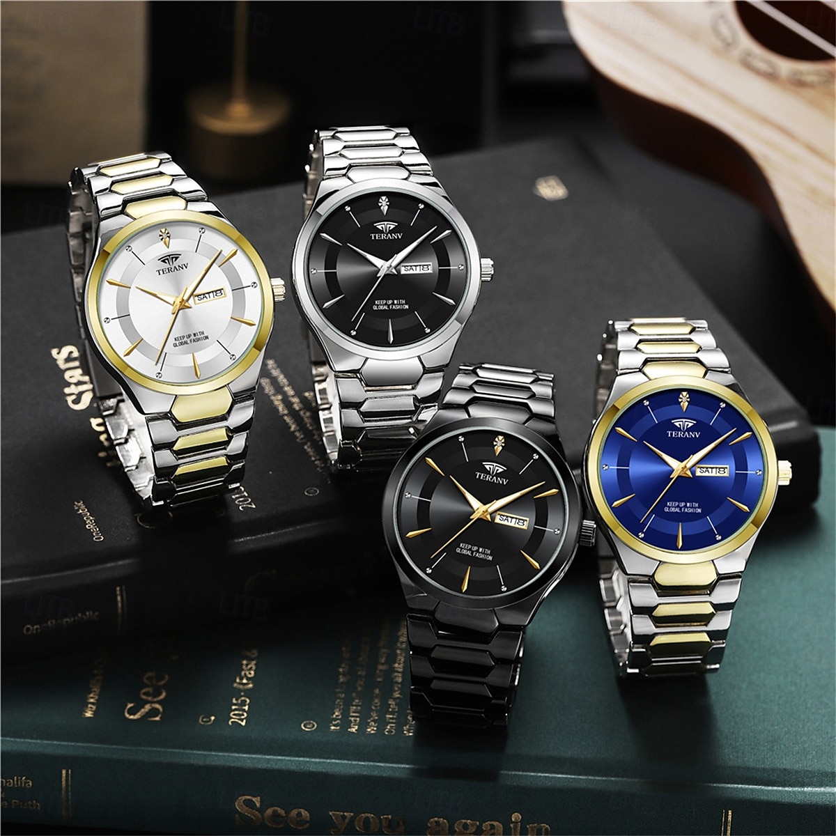 Fashion Men's Steel Strap Quartz Watch with Simple Design and Circular Dial IPX7 Waterproof Luminous Calendar Date Quartz Watch 2025 - $21.99 –P10