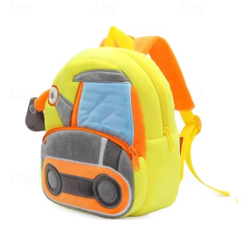 kreskówka 3d koparka traktor 2-4 lata plecak dla malucha inżynieria pojazdy plecak dzieci przedszkole tornister dziecko 2025 - $20.99 –P1